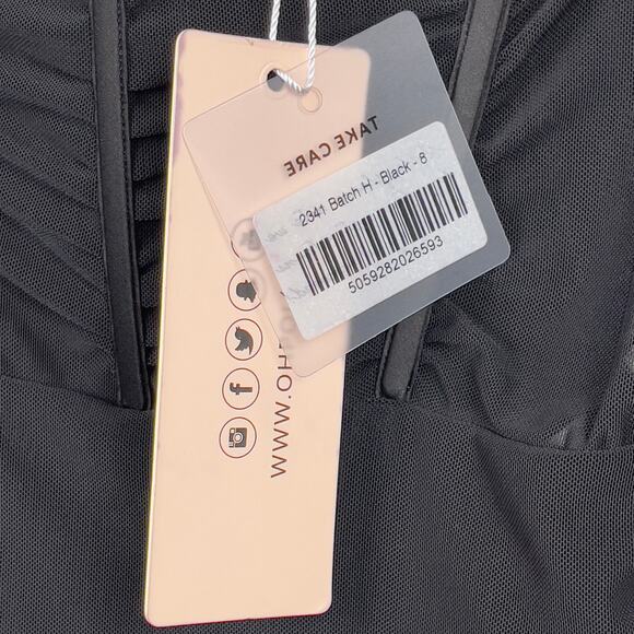 Oh Polly Sheer Perfection Mesh Corset Underwired Mini Dress Black 4 Ruched NWT - Picture 6 of 16